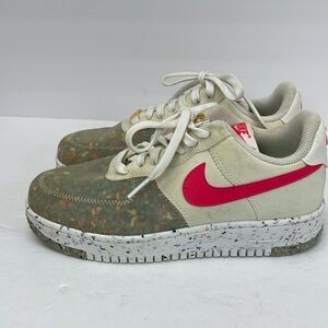 Nike Air Force 1‎ Crater Shoes Womens Size 6 CT1986 101 Summit White